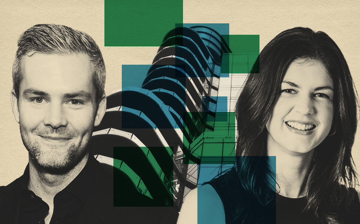 Serhant's Ryan Serhant and Jennifer Alese, 19 Park Place (Serhant, Ismael Leyva Architects, Illustration by Kevin Cifuentes for The Real Deal)