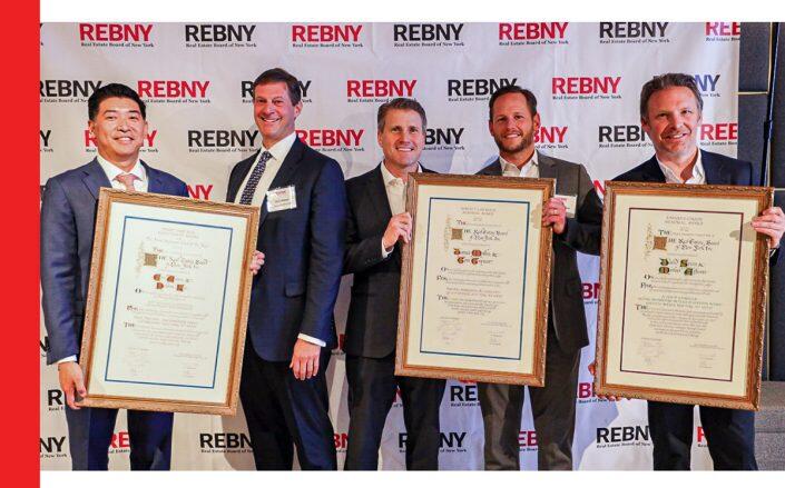 From left: Nelson Lee and Eric Anton of Marcus & Millichap, Tom Traynor and James Millon of CBRE Capital Markets and Jarod Stern of Savills (REBNY)
