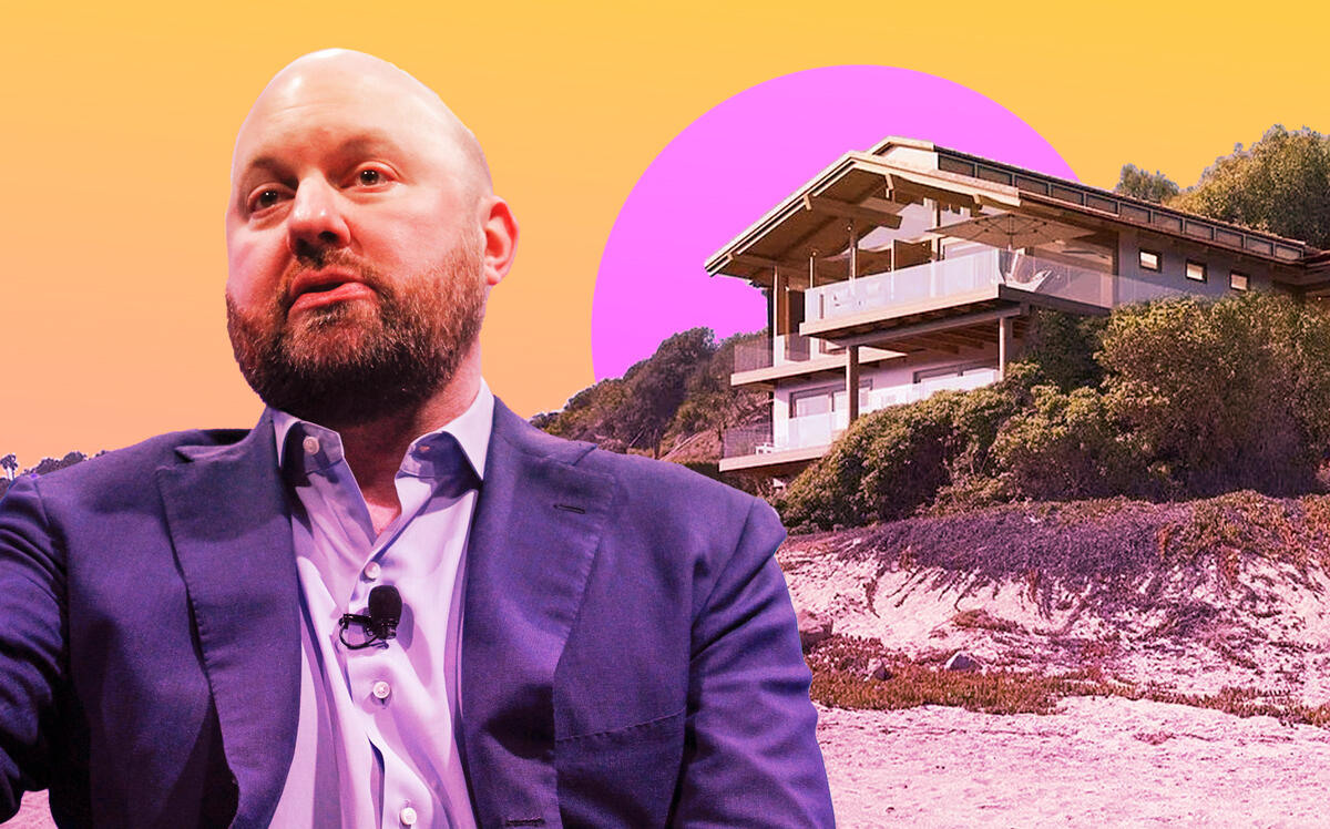 Marc Andreessen and the home in Malibu (Getty, Zillow)