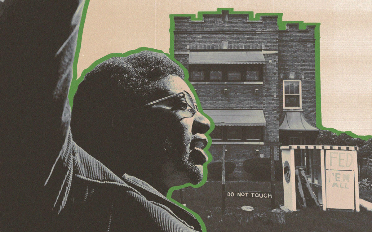 The late Fred Hampton of the Black Panthers with childhood home at 804 South 17th Avenue (Getty, Google Maps)