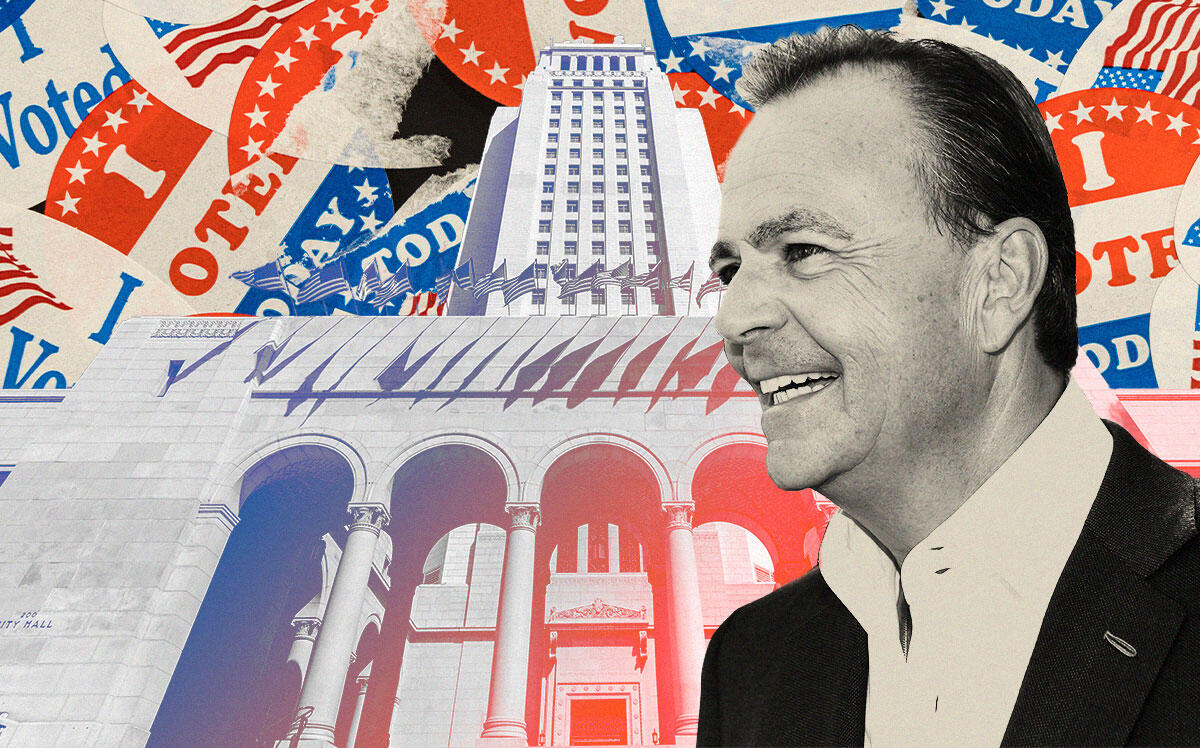 Rick Caruso with Los Angeles City Hall (Getty, iStock)