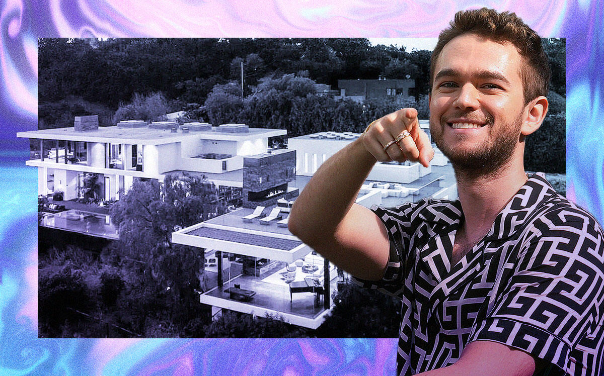 Zedd with 3000 Benedict Canyon Drive (Getty, Zillow)