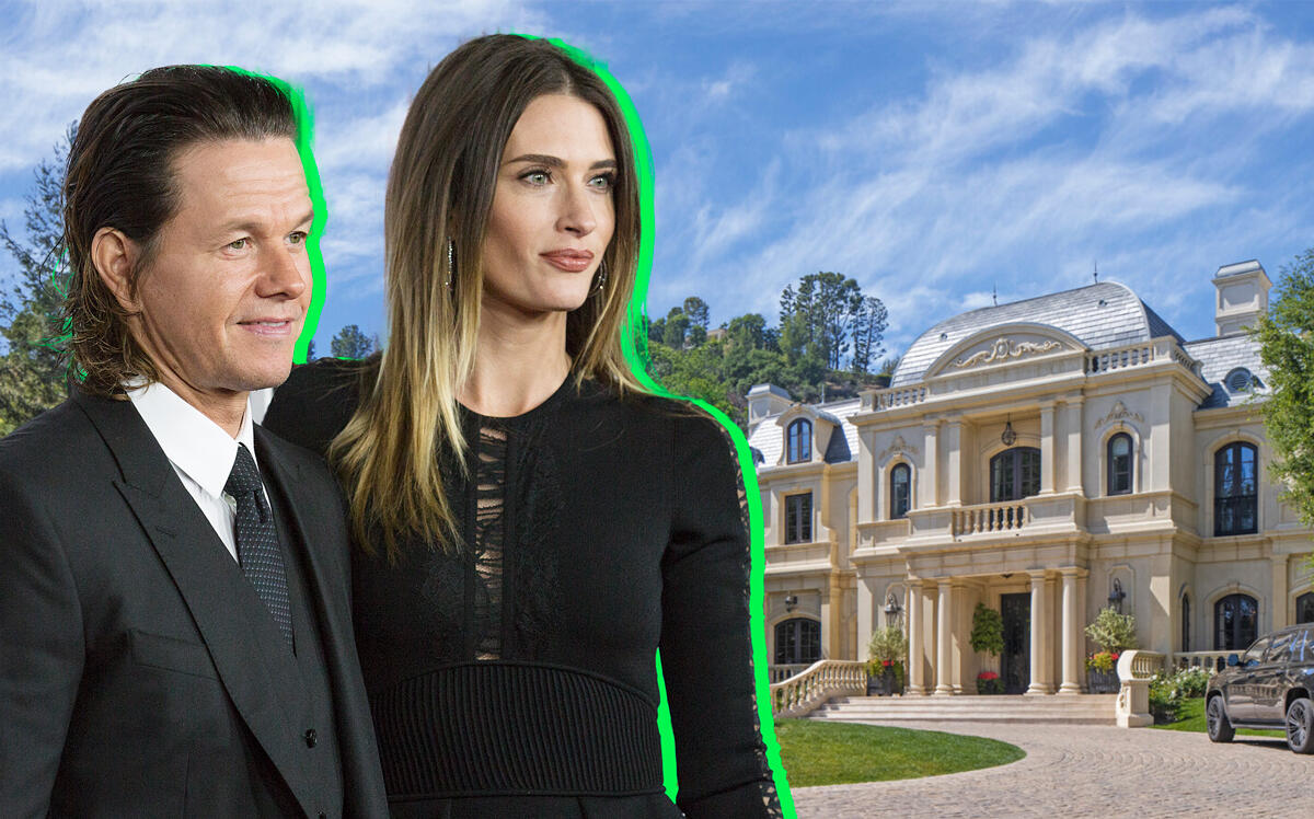 Rhea Durham and Mark Wahlberg and 71 Beverly Park in Beverly Park (Getty, Westside Estate Agency)