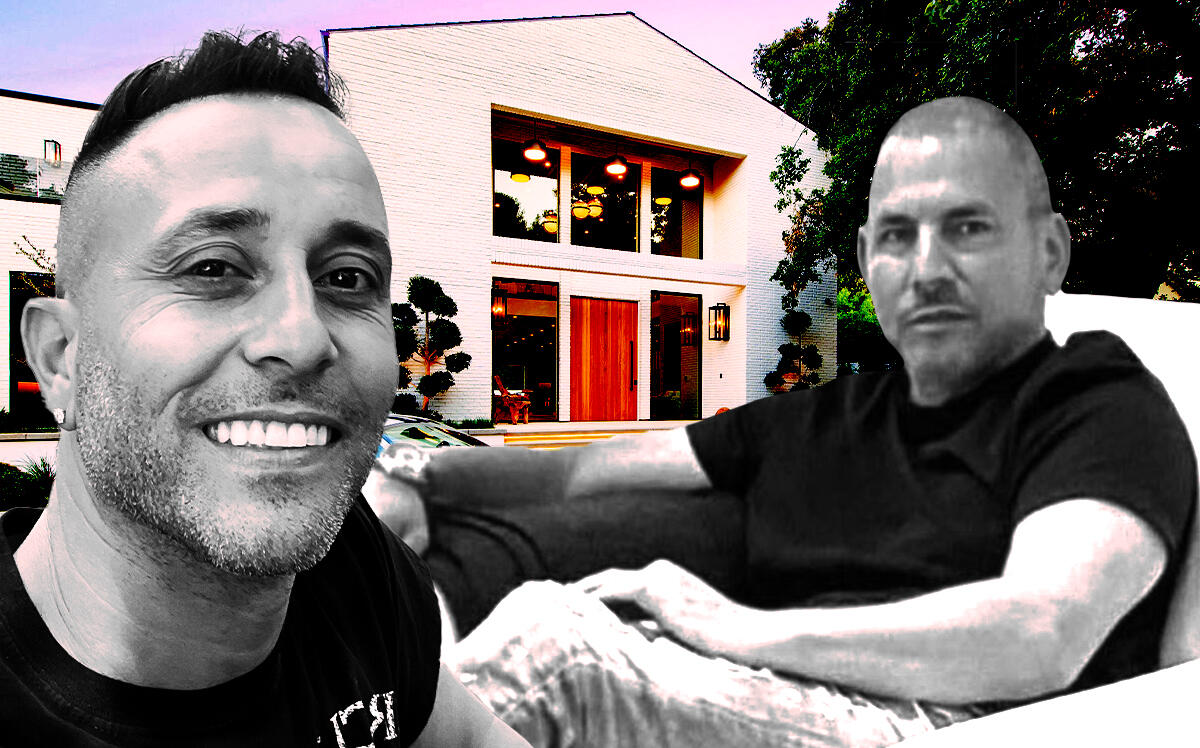 From left: Developers Yaniv Nehemia and Moshe Zaga in front of 15930 Woodvale Drive in Royal Oaks (Realtor.com, Moshe Zaga)
