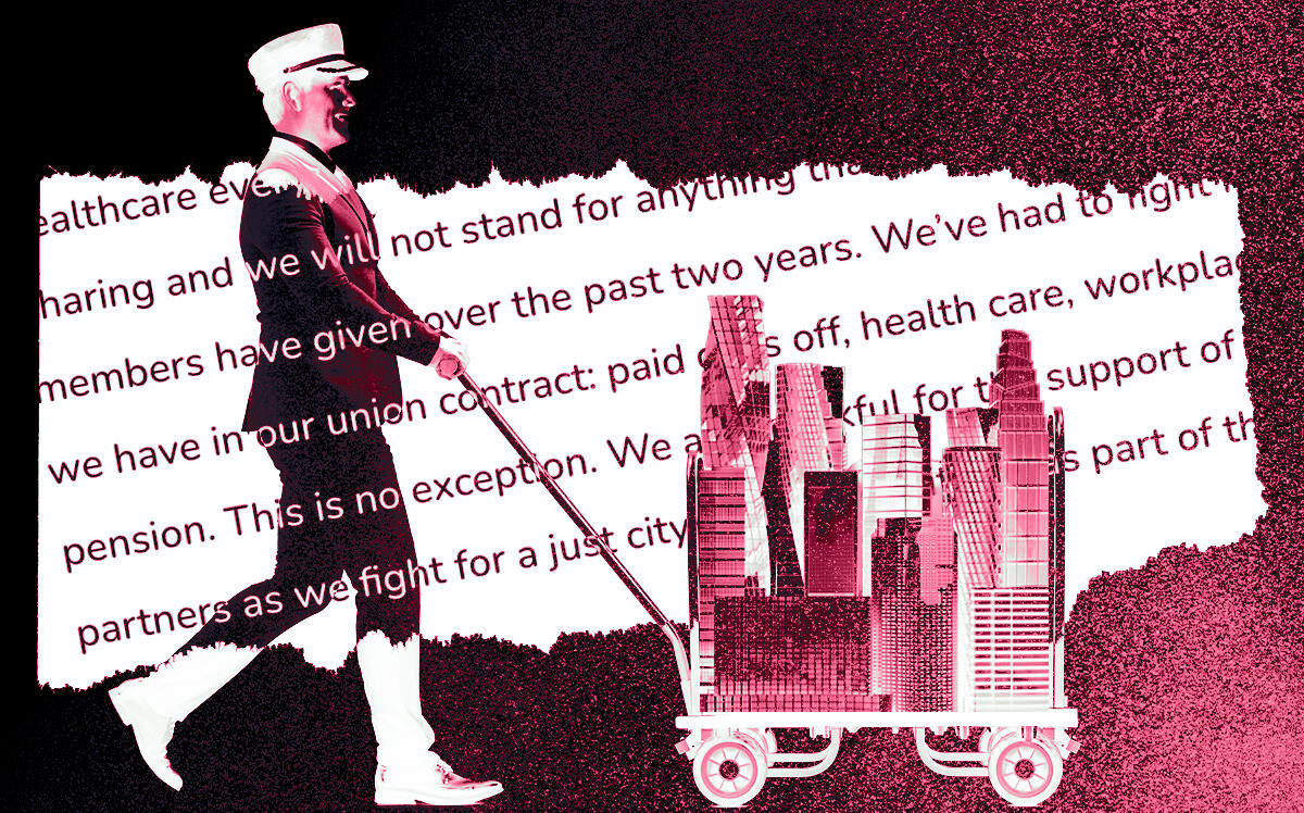 (iStock, 32BJ-SEIU/Illustration by Steven Dilakian for The Real Deal)
