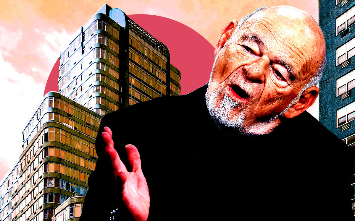 Equity chairman Sam Zell in front of 140 Riverside Boulevard (Getty Images, Equity Residential)
