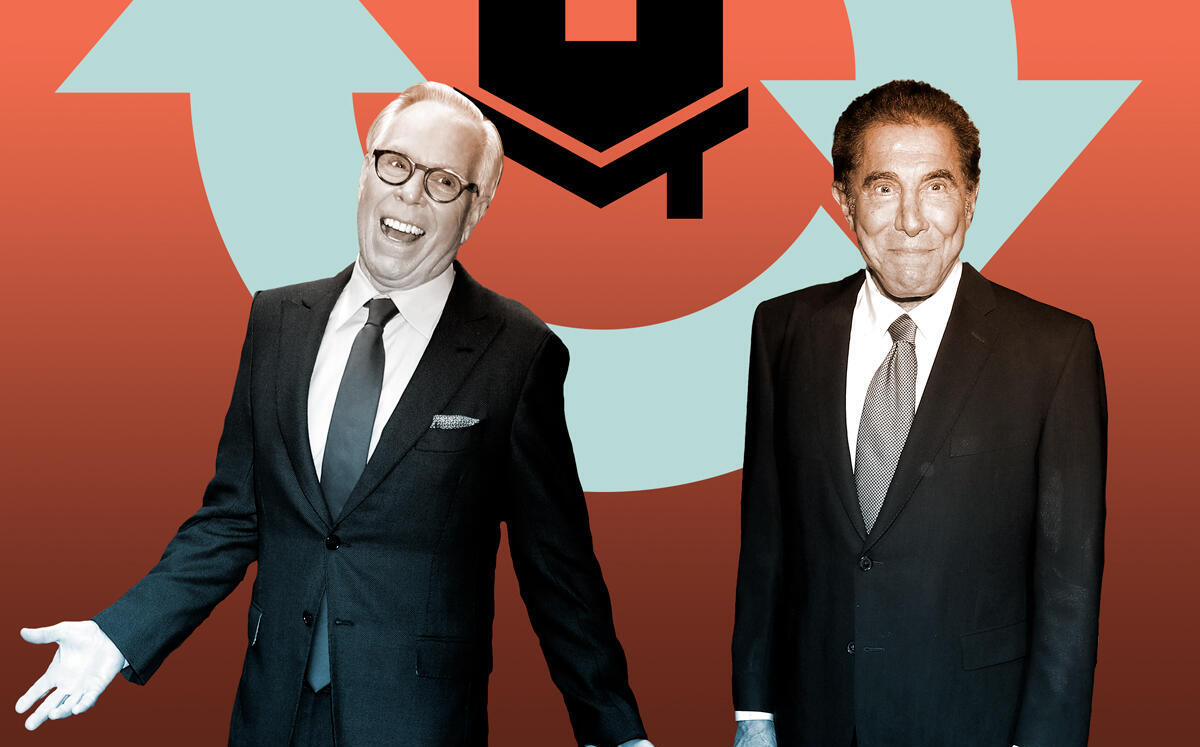 Tommy Hilfiger (left) and Steve Wynn (Getty Images, Photo-illustration by Paul Dilakian/The Real Deal)