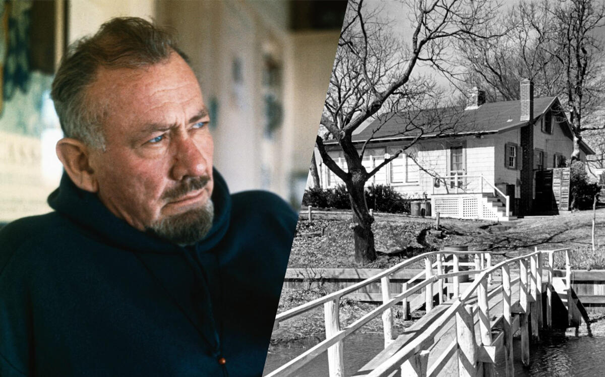 John Steinbeck and his Sag Harbor cottage. (Getty)