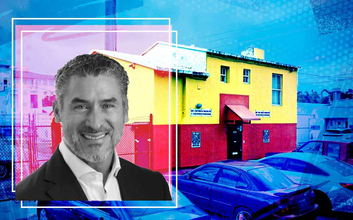 MG Developer CEO Arilio Torrealba and the property at 3898 Shipping Avenue in Coconut Grove (Google Maps, iStock, MG Developer Miami)