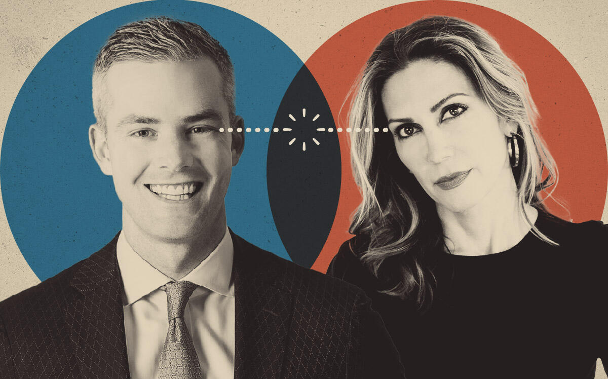 Ryan Serhant and Bess Freedman (iStock, Illustration by Kevin Cifuentes for The Real Deal)