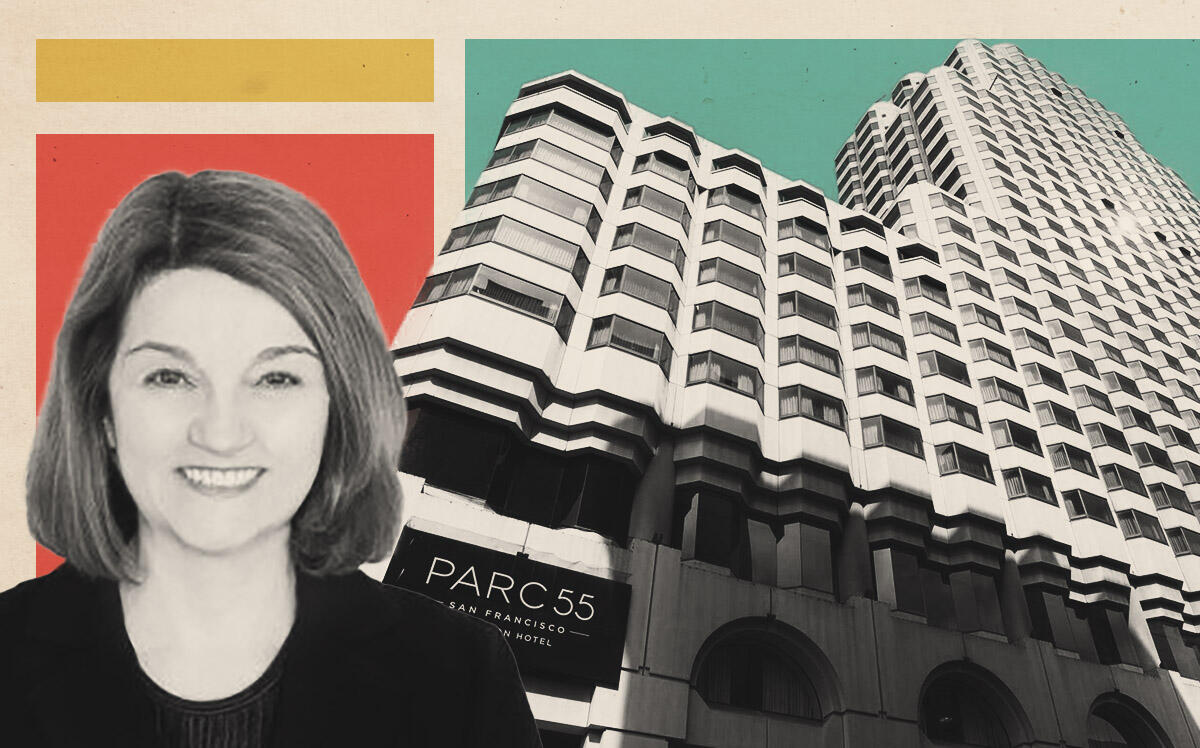 Parc 55's Terry Lewis and 55 Cyril Magnin St, San Francisco (Roland Li/The Chronicle, LinkedIn)