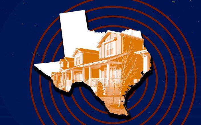 Illustration of texas and homes