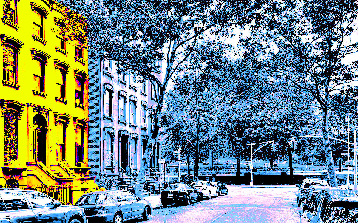 A photo illustration of 6 South Oxford Street in Fort Greene (Compass)