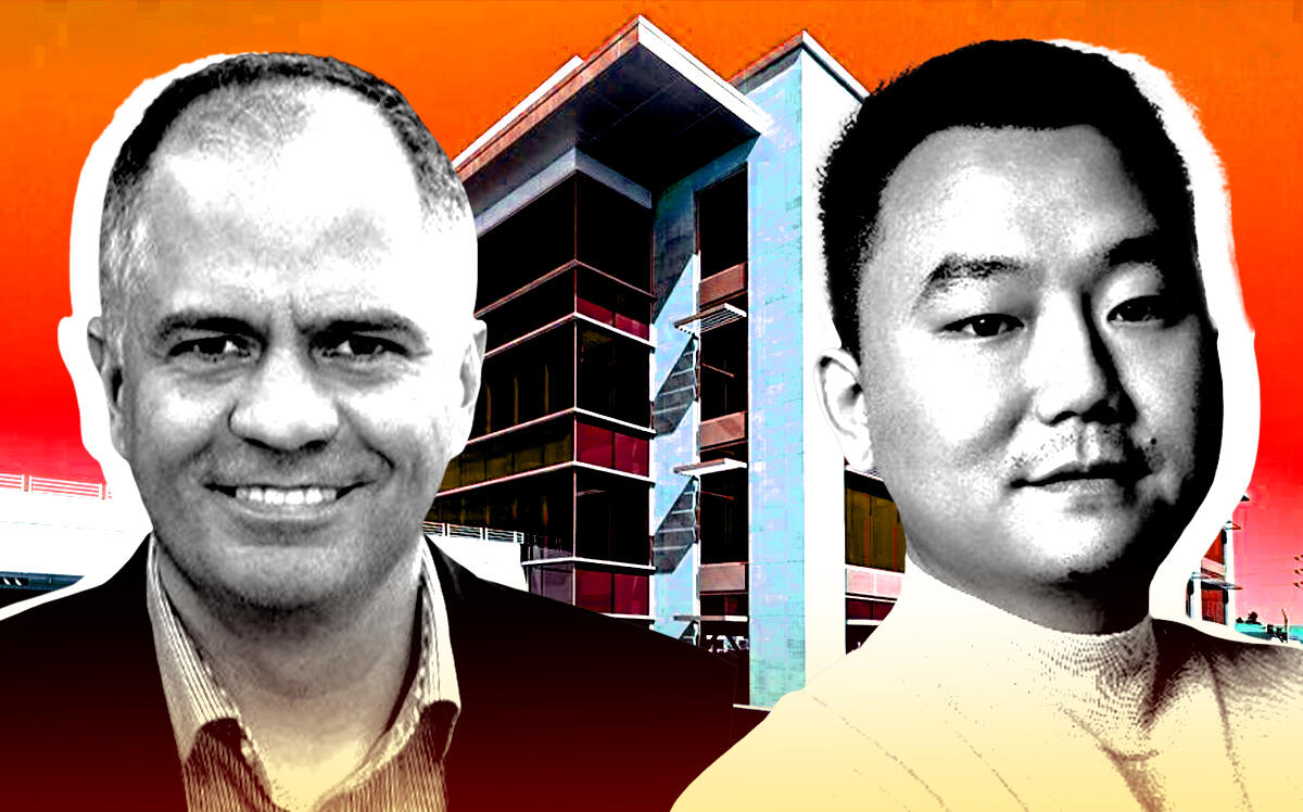 From left: Blue River Technology CEO Jorge Heraud and Seres founder John Zhang in front of 3303 Scott Boulevard in Santa Clara (LoopNet, LinkedIn/Jorge Heraud, LinkedIn/John Zhang)