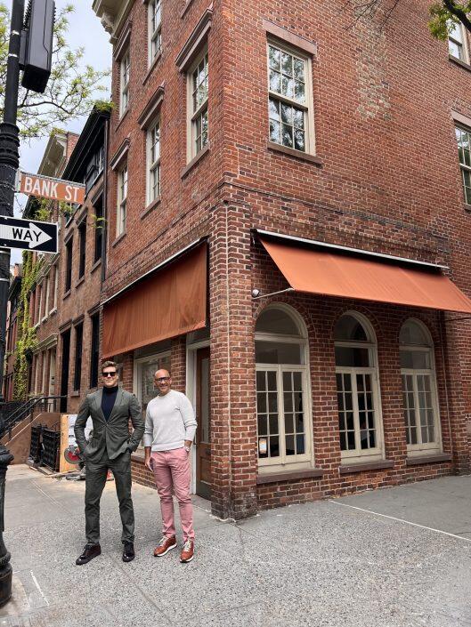 Fredrik Eklund and John Gomes outside of 41 Bank Street (Courtesy of Eklund-Gomes)