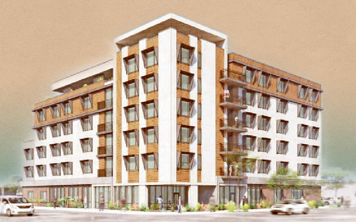 Render of housing project at 2111 Firestone Blvd. (Los Angeles County)