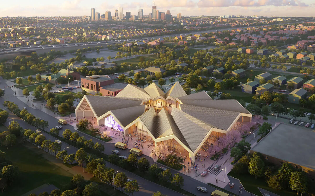 The planned National Juneteenth Museum in Fort Worth, Texas. (BIG-Bjarke Ingels Group &amp; Atchain)