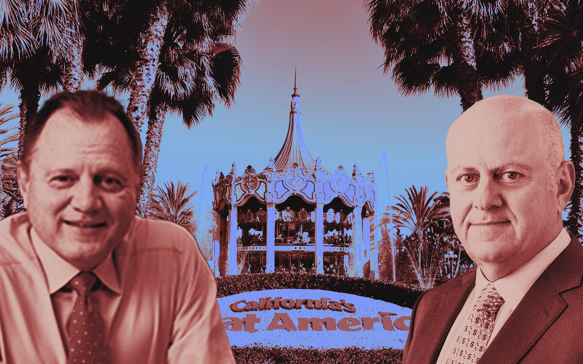 Prologis' Hamid Moghadam, Cedar Fair's Richard A. Zimmerman and California’s Great America at 4701 Great America Pkwy. (Prologis, Cedar Fair, Oleg Alexandrov/CC BY-SA 4.0/via Wikimedia Commons)