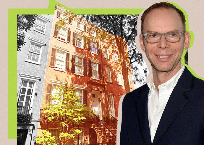 Chipotle founder Steve Ells with 27 East 11th Street (Getty, Google Maps)