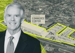 Logistics Real Estate's Steve Layton with proposal for Cedars Commerce Center (LinkedIn, CBRE LBA Logistics)