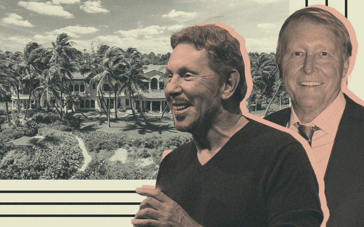Larry Ellison and Jim Clark and 2000 South Ocean Boulevard (Getty, Sotheby’s)