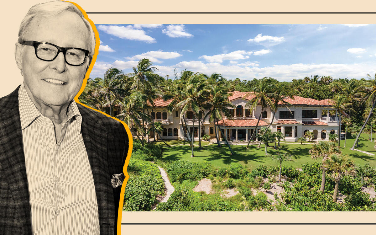 Netscape co-founder Jim Clark and 2000 South Ocean Boulevard in Manalapan (Getty, Sotheby's)