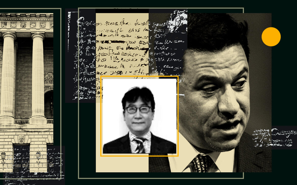 Dae Yong Lee (inset) and former Councilman José Huizar (Getty, iStock, Federal Prosecutors)