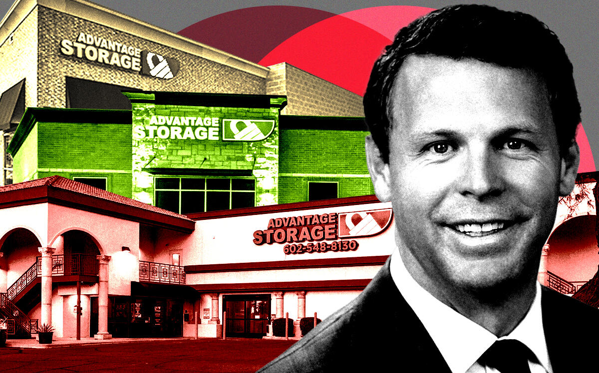Brett R. Hatcher, Senior Managing Director Investments at M&M, in front of several of the Advantage Storage facilities in Texas (Marcus and Millichap, Advantage Storage)