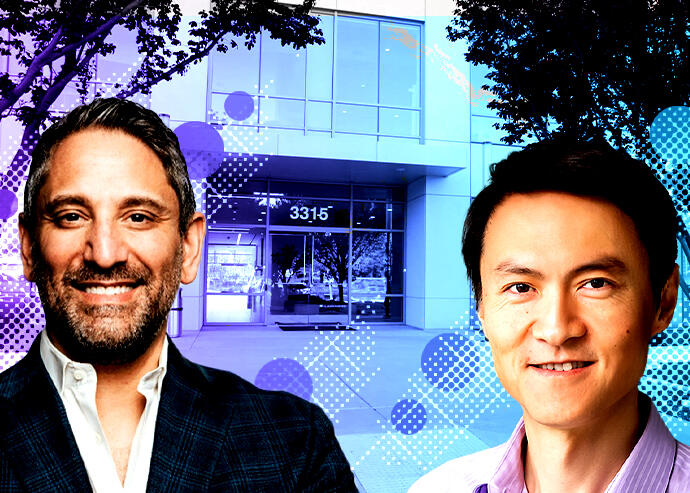 From left: Move Inc's David Doctorow and Pluses David Liu with 3315 Scott Boulevard