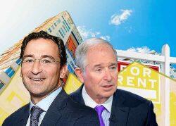 Blackstone COO Jonathan Gray and CEO Stephen Schwarzman (Blackstone, Illustration by The Real Deal with Getty)