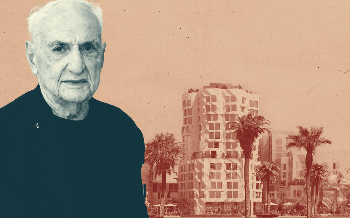 Architect Frank Gehry and rendering of Ocean Avenue Project (Getty, Ocean Avenue Project)