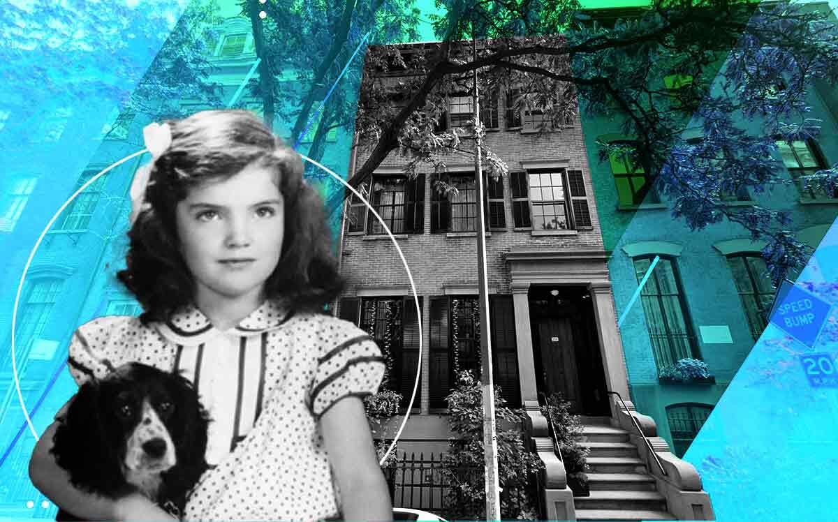 228 West 11th Street and Jackie Onassis as a young girl (Wikipedia, Google Maps)