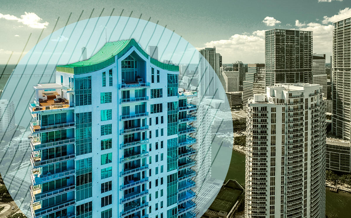 Asia PH on Brickell Key (Fortune International Realty, Illustration by Priyanka Modi for The Real Deal with Getty)