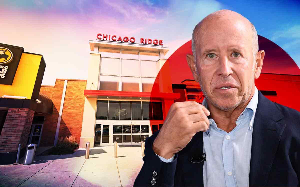 Chicago Ridge Mall and Starwood's Barry Sternlicht (Google Maps, Illustration by The Real Deal with Getty)