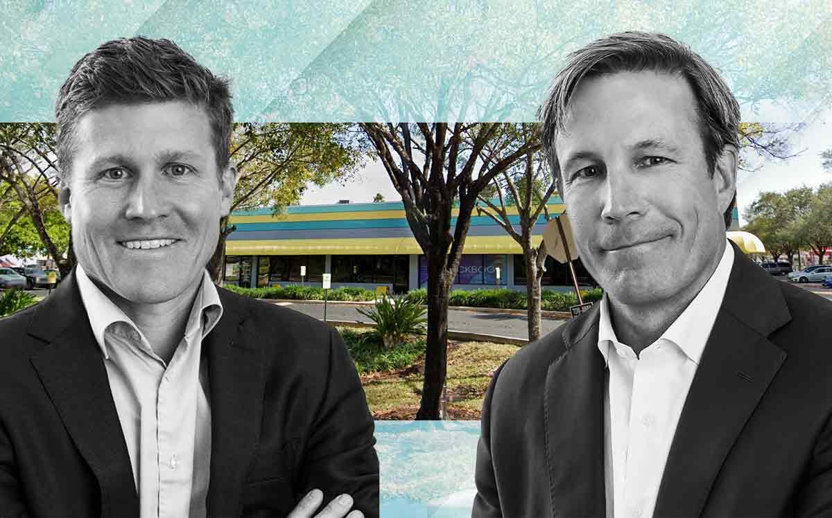 MSP Capital co-founders and managing partners Murray McCabe and Max Lamont and the Pelican Bays office/warehouse complex at 4990 Southwest 52nd Street in Davie (Google Maps, MSP Capital Partners)