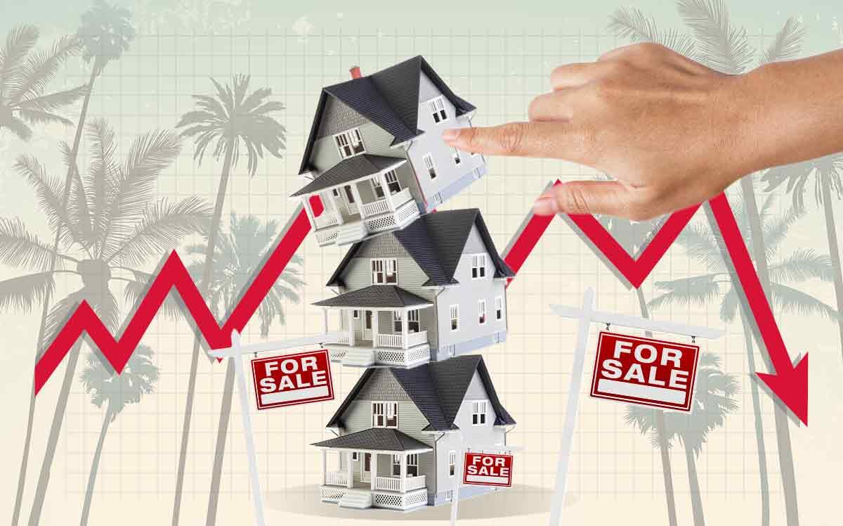 house prices falling in socal