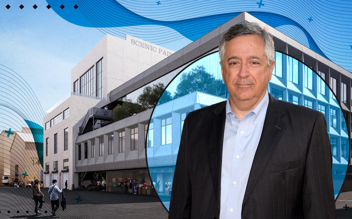 Sony Pictures Entertainment ceo and chairman Tony Vinciquerra with Scenic Arts Building addition, Sony Pictures Studios, 10202 W. Washington Blvd. in Culver City (Rios, Getty)