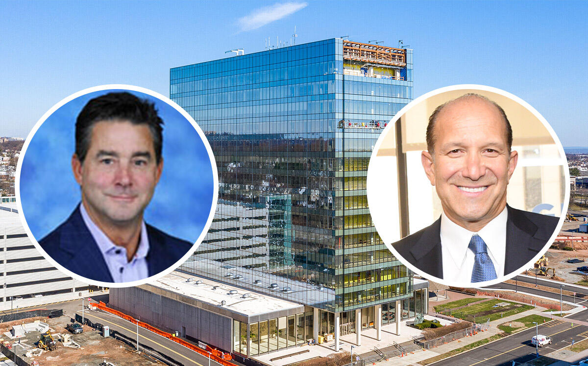 200 Metro Boulevard in Nutley NJ, Prism Capital Partners' Eugene Diaz and Newmark Group Chairman Howard Lutnick (Prism Capital Partners, Loopnet, Getty Images)