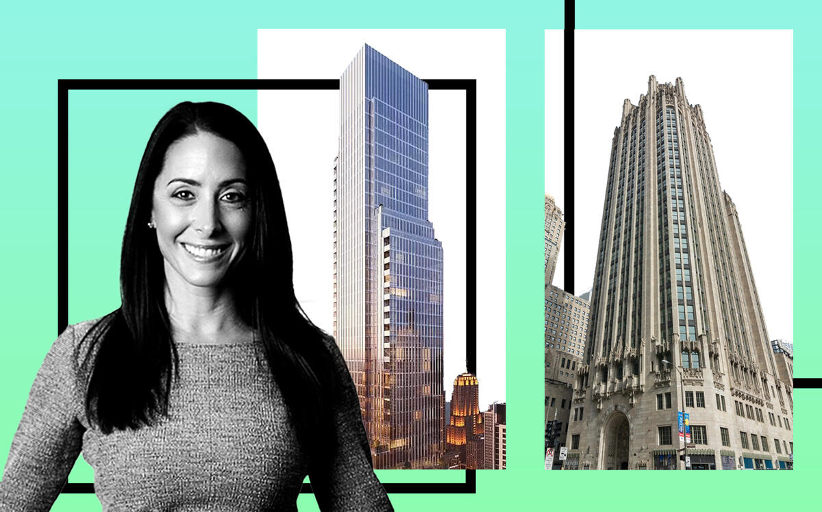 From left: Nancy Tassone with Jameson Sotheby's International Realty, One Chicago and Tribune Tower (Nancy Tassone, VHT Studios, Zillow)