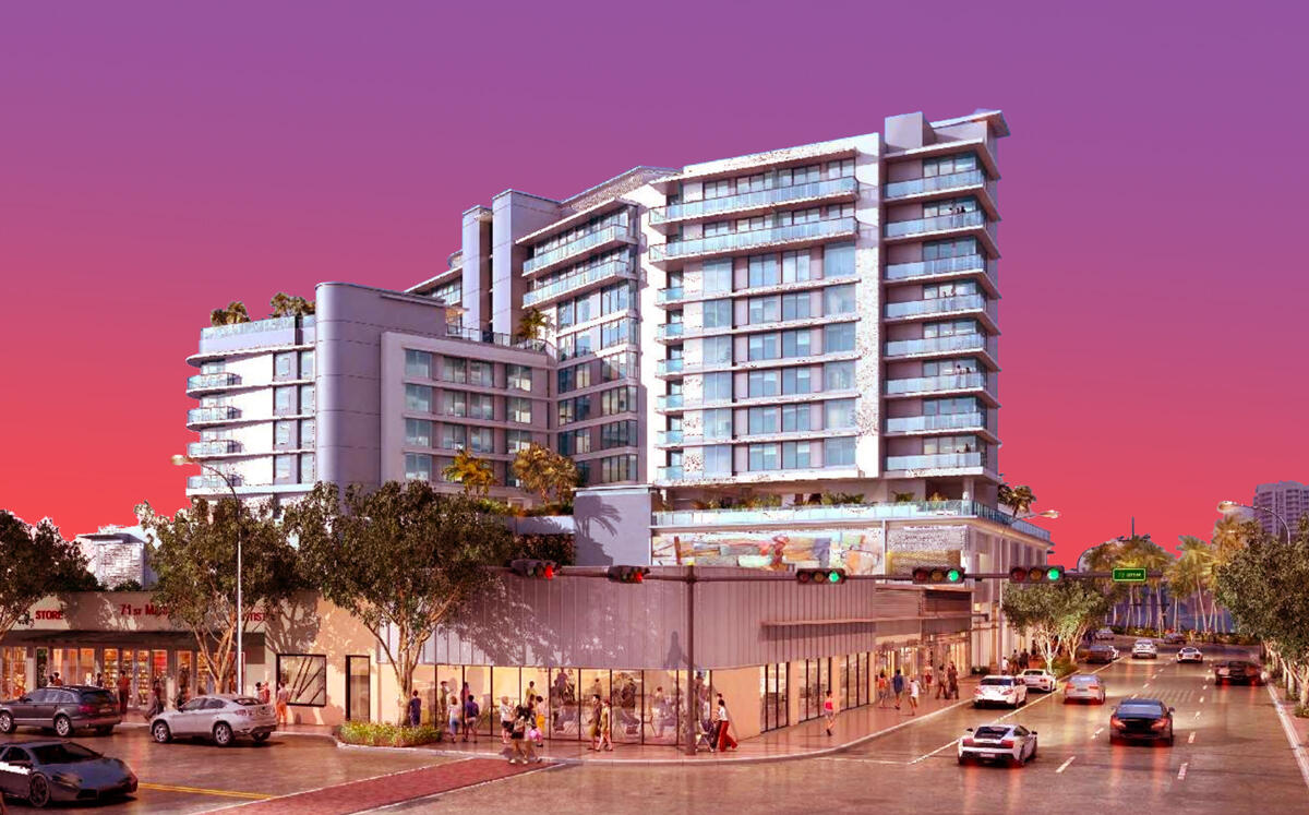 A rendering of 7140 Collins Avenue (Revuelta Architecture International)