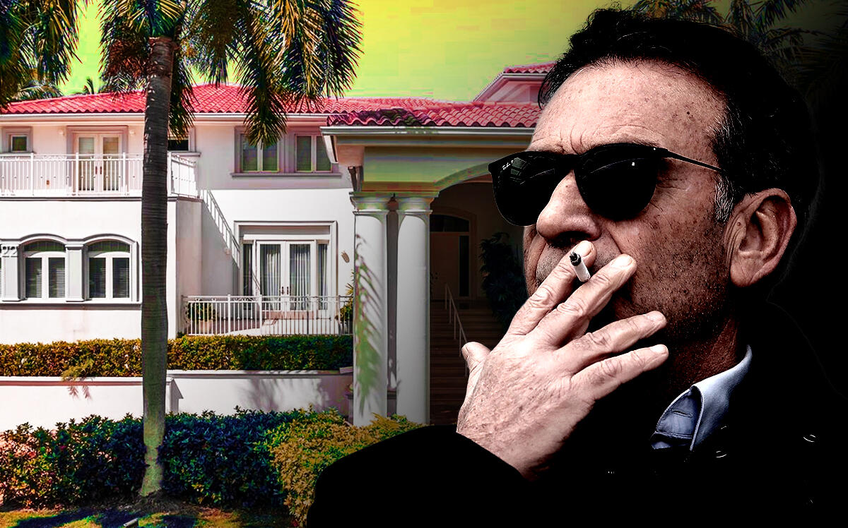 Massimo Cellino and 766 Harbor Drive in Key Biscayne (Getty Images, Compass)