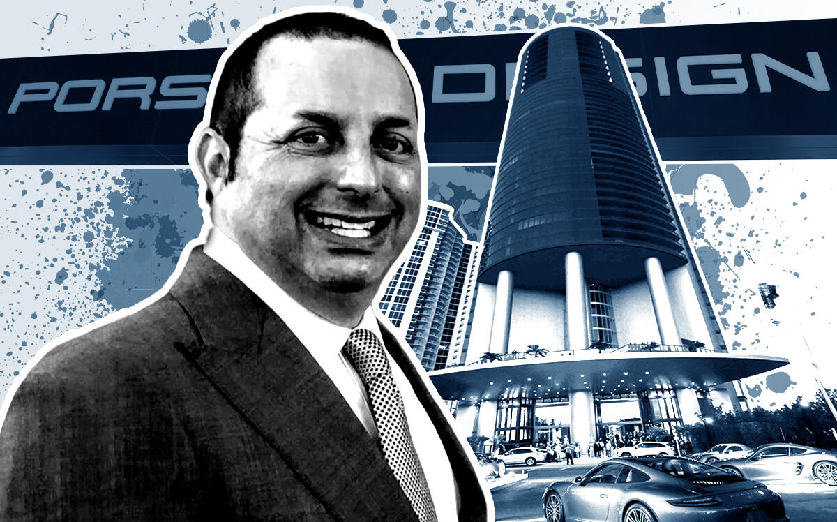 Alan Jay Wildstein and the Porsche Design Tower in Sunny Isles Beach (Alan Jay Automotive Network, Carl Lender, CC BY 2.0 - via Wikimedia Commons, Draper and Associates, iStock)