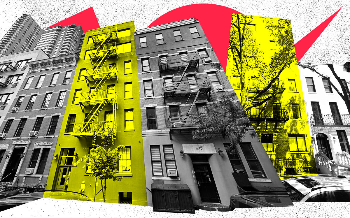 From left: A collage of 413 East 78th Street and 431 East 87th Street (Photo Illustration by Steven Dilakian for The Real Deal with Getty Images and Google Maps)