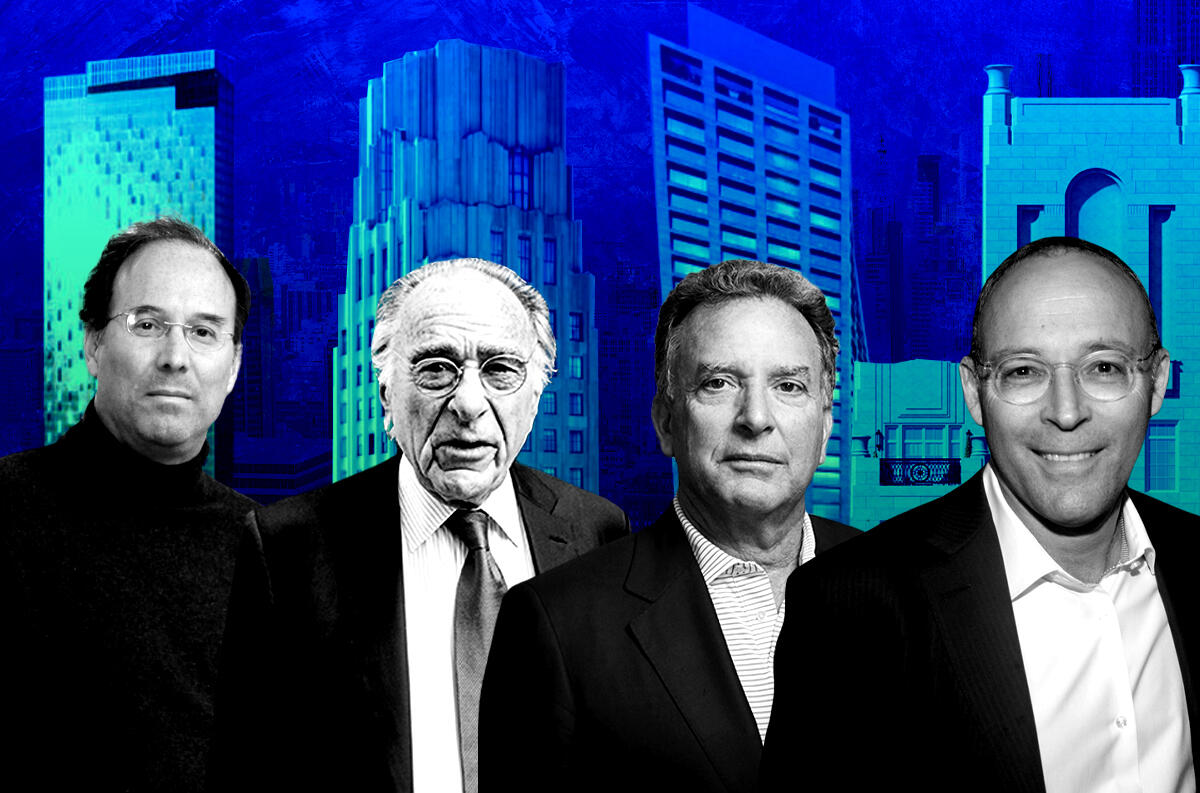 From left: Gary Barnett, with One Manhattan Square, Harry Macklowe with One Wall Street, Steve Witkoff with One High Line, and Miki Naftali with 1045 Madison Avenue