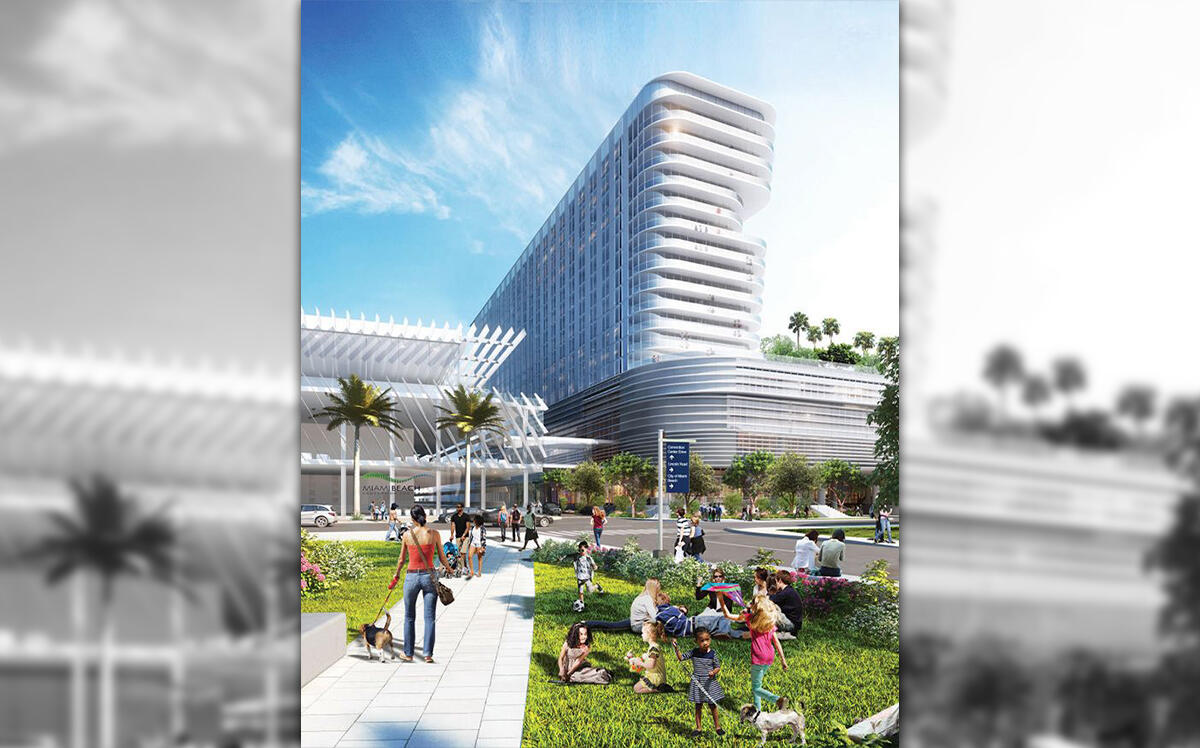 Rendering of the Grand Hyatt Miami Beach convention center hotel (Turnberry)