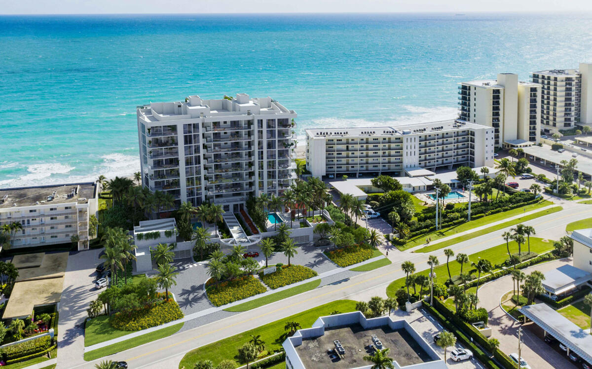 Rendering of the proposed Savoy Residences on the left, and the existing Regency condominium on the right (Credit: Town of Tequesta)