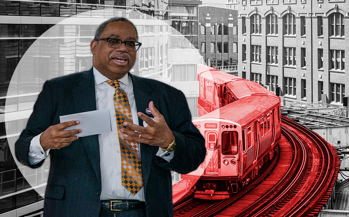 The Red Line "L" train and CTA president Dorval Carter (Getty)