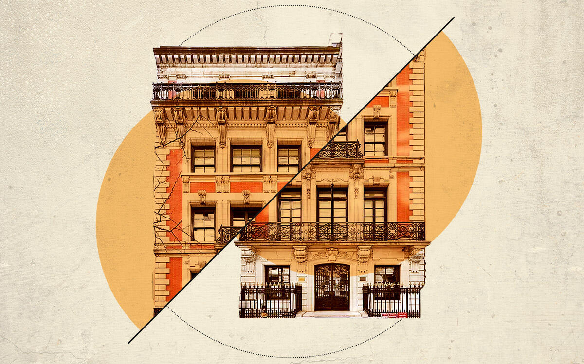 2 East 82nd Street (Illustration by Kevin Cifuentes for The Real Deal with Getty Images, Streeteasy)