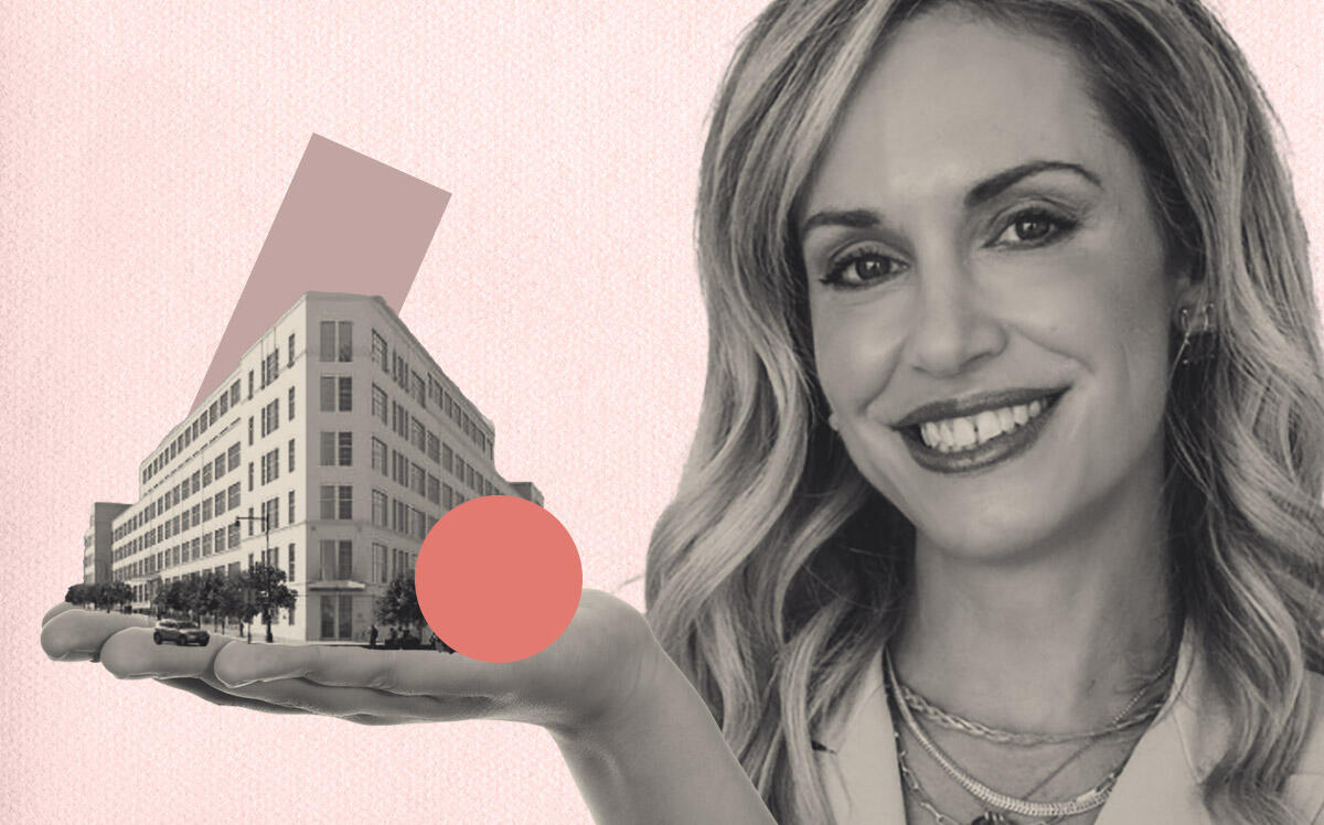 Douglas Elliman’s Kirsten Jordan and 2728 Thomson Avenue in Queens (Corcoran, Douglas Elliman, Getty)