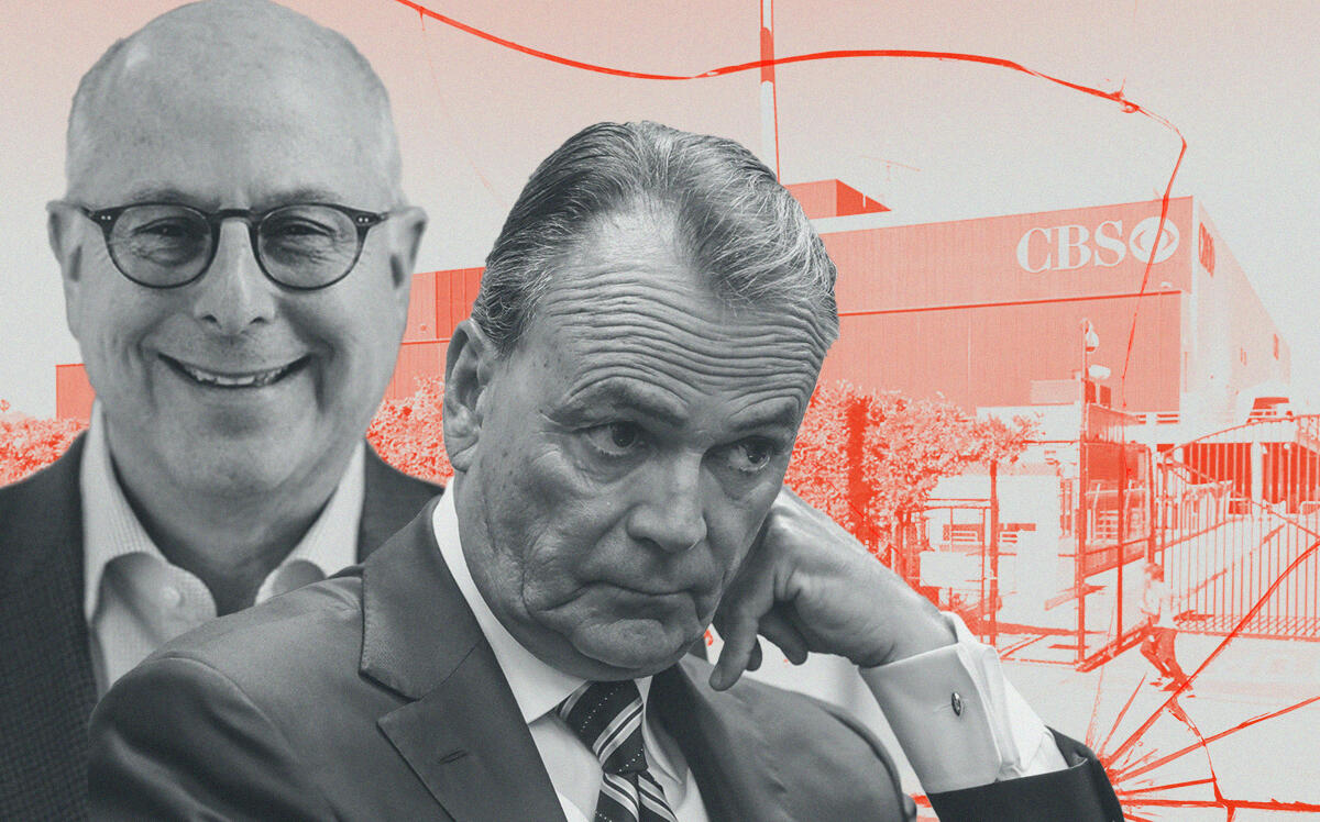 Hackman Capital Partners' Michael Hackman and developer Rick Caruso with CBS Television City (Hackman Capital Partners, Getty Images, Google Maps)